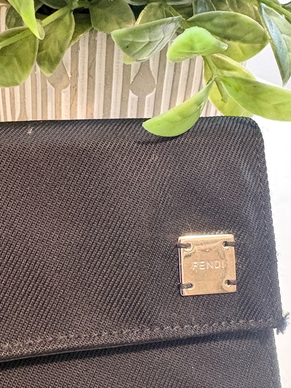 Fendi Nylon and Leather Trifold Wallet - Picture 11 of 11